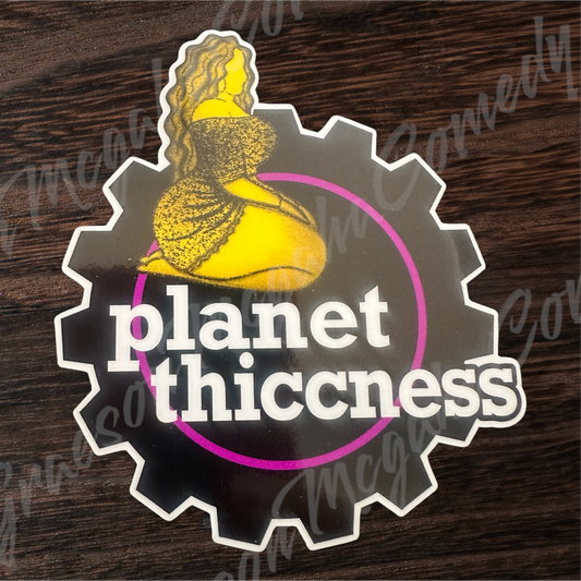 SRS- "Planet Thickness" 3.2 x 3.7 inch Vinyl Sticker