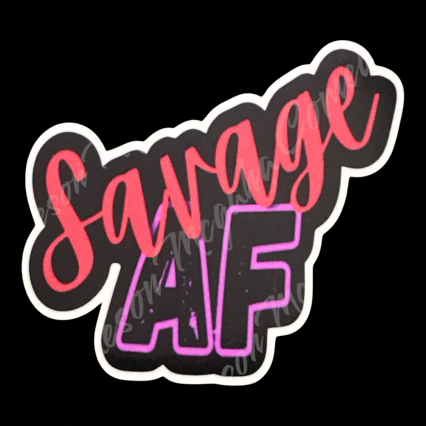 Savage AF 3.2x3in Sticker #12