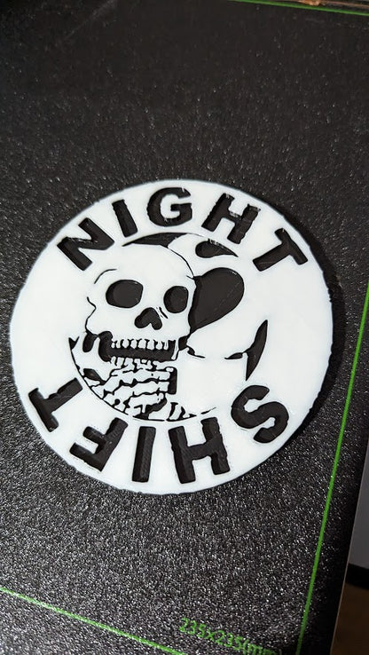 Night Shift Coasters *PICK YOUR COLOR*