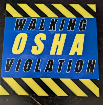 Walking OSHA Violation Keychain