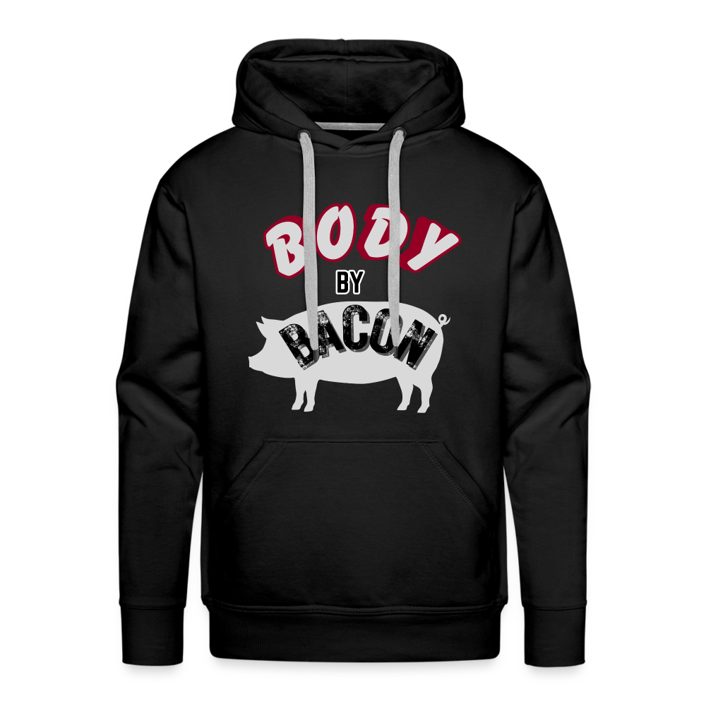 Body By Bacon Men’s Premium Hoodie - black