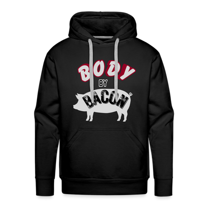 Body By Bacon Men’s Premium Hoodie - black
