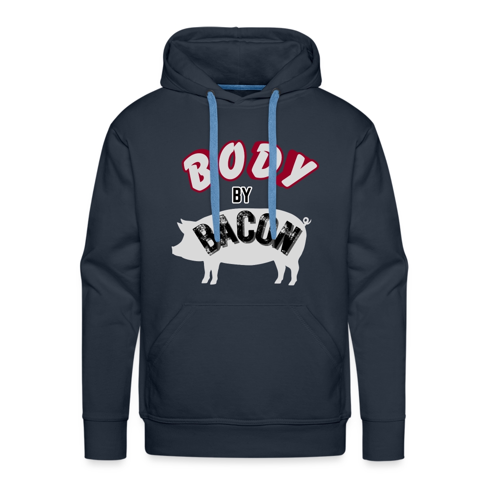 Body By Bacon Men’s Premium Hoodie - navy