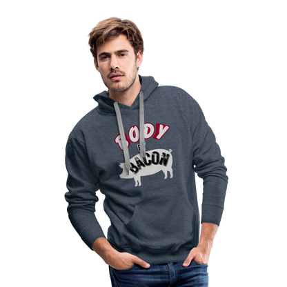 Body By Bacon Men’s Premium Hoodie - heather denim