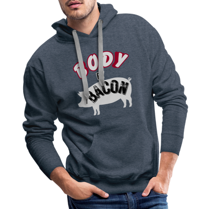 Body By Bacon Men’s Premium Hoodie - heather denim
