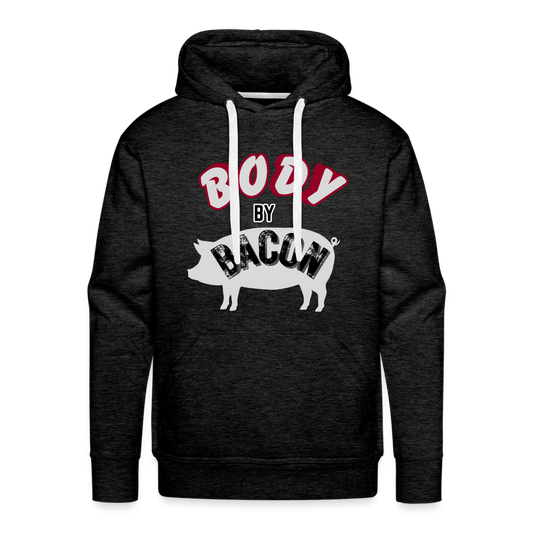 Body By Bacon Men’s Premium Hoodie - charcoal grey