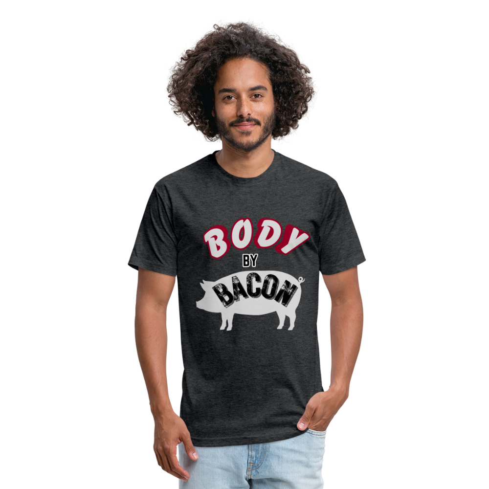 Body by Bacon T-Shirt by Next Level - heather black