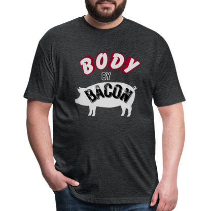 Body by Bacon T-Shirt by Next Level - heather black