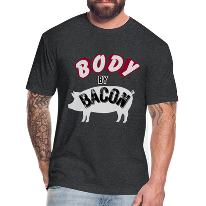 Body by Bacon T-Shirt by Next Level - heather black