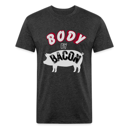 Body by Bacon T-Shirt by Next Level - heather black