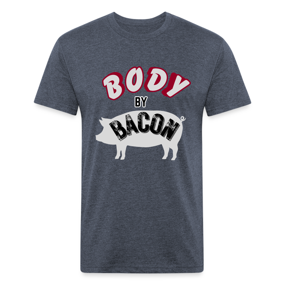 Body by Bacon T-Shirt by Next Level - heather navy