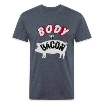 Body by Bacon T-Shirt by Next Level - heather navy