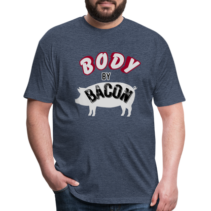 Body by Bacon T-Shirt by Next Level - heather navy