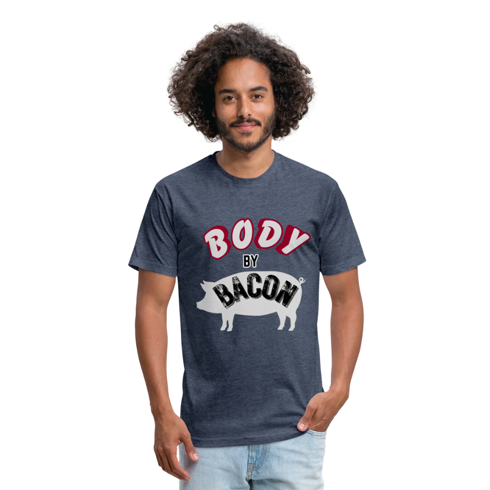 Body by Bacon T-Shirt by Next Level - heather navy