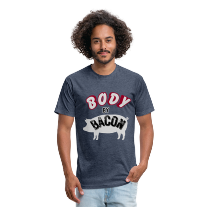 Body by Bacon T-Shirt by Next Level - heather navy