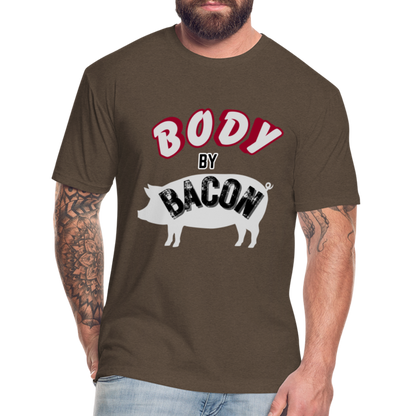 Body by Bacon T-Shirt by Next Level - heather espresso