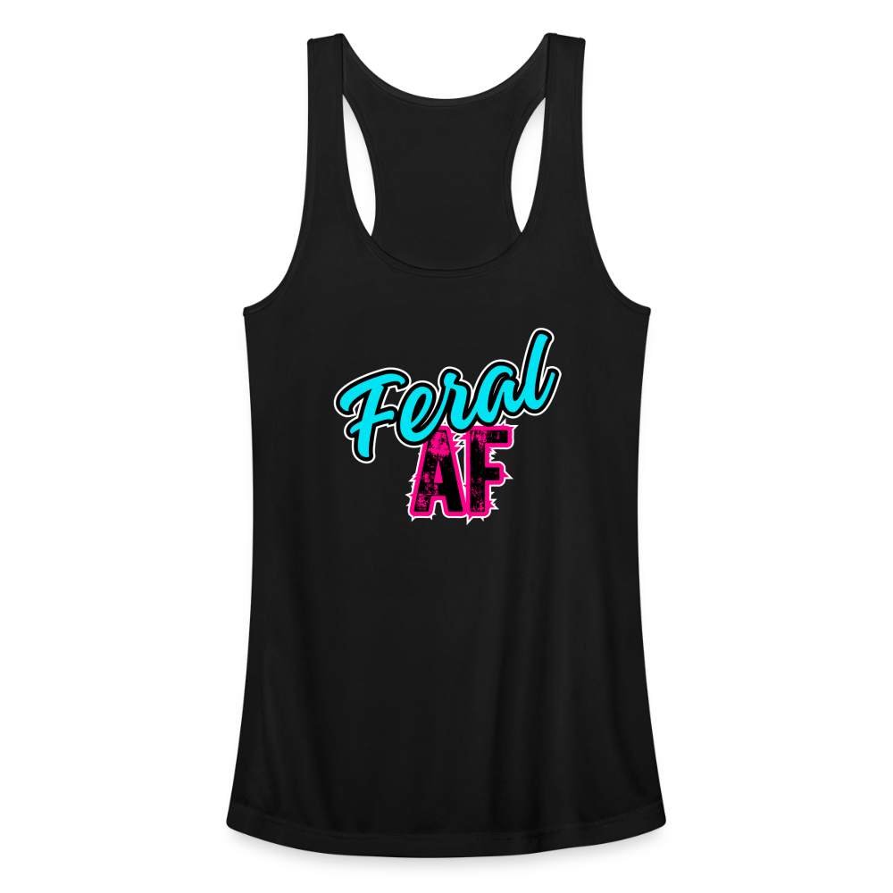 FERAL AF Women’s Performance Racerback Tank Top - black