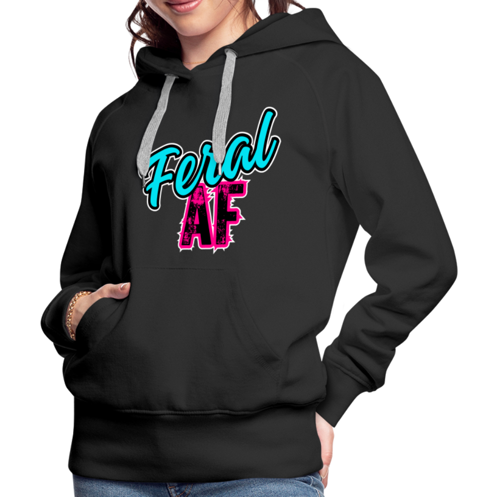 FERAL AF Women’s Premium Hoodie - black