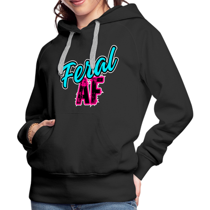 FERAL AF Women’s Premium Hoodie - black