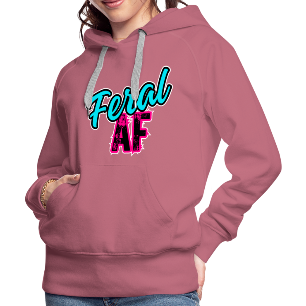 FERAL AF Women’s Premium Hoodie - mauve