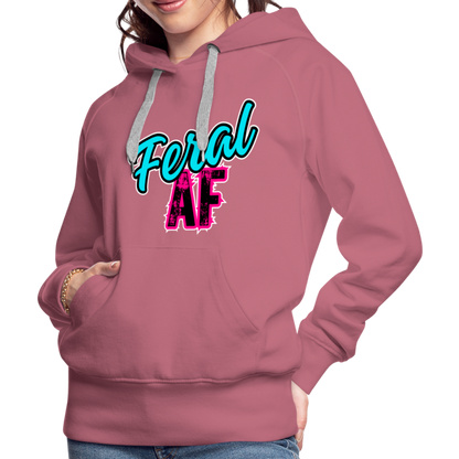 FERAL AF Women’s Premium Hoodie - mauve