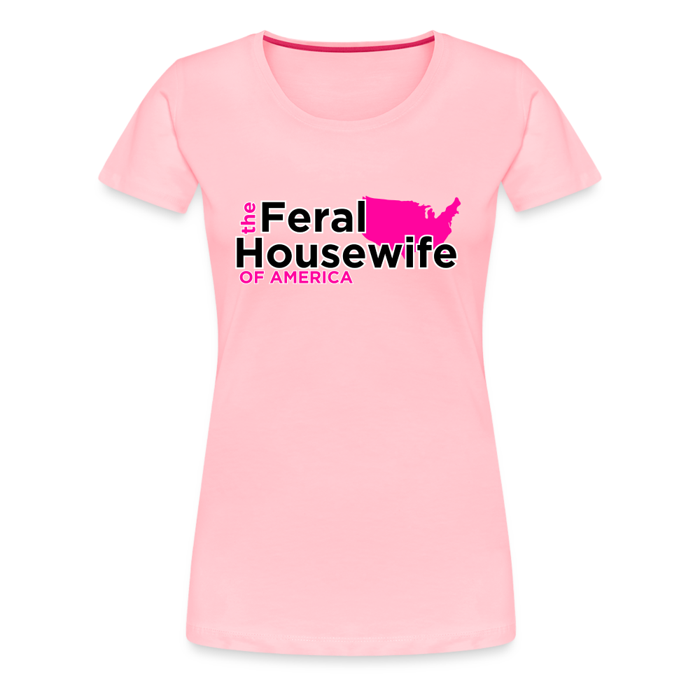 FERAL HOUSEWIFE Women’s Premium T-Shirt - pink