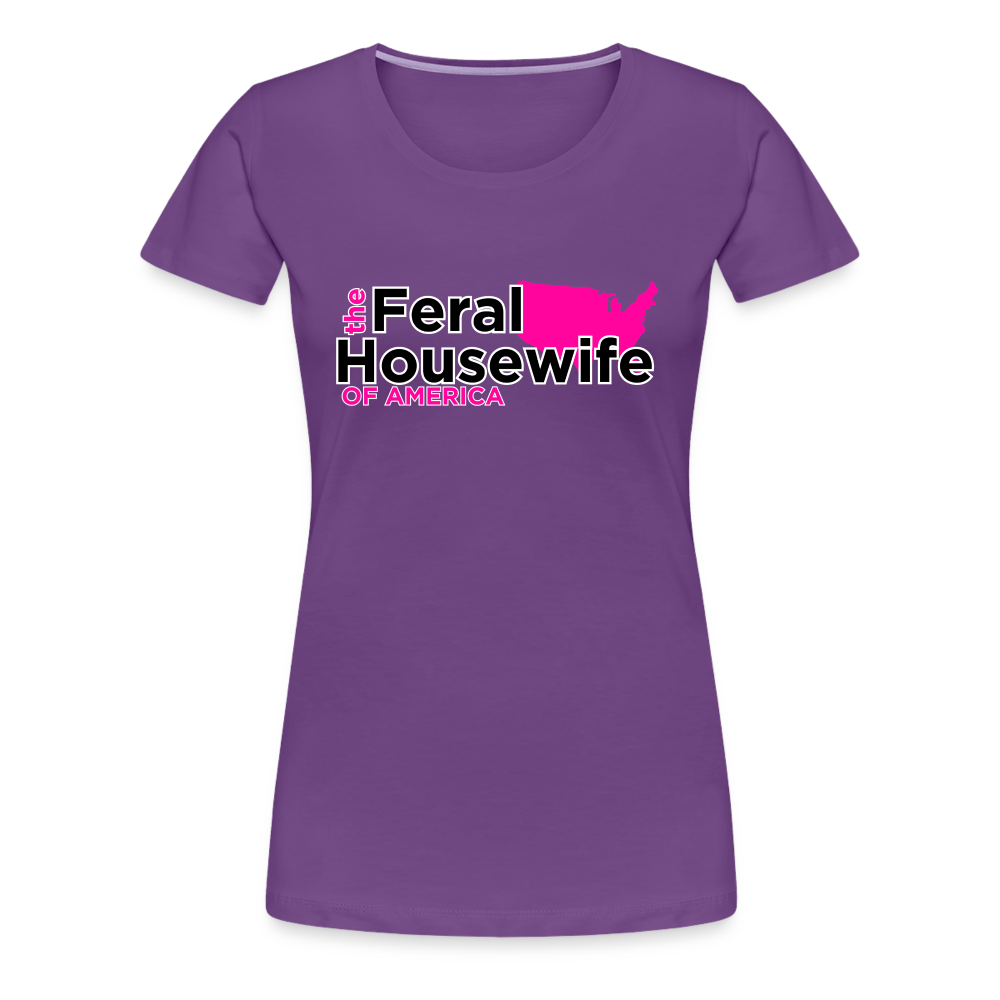 FERAL HOUSEWIFE Women’s Premium T-Shirt - purple