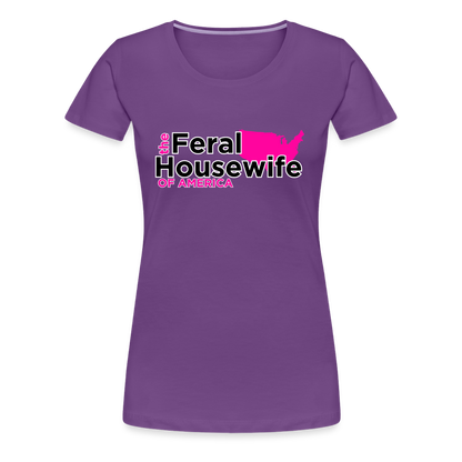 FERAL HOUSEWIFE Women’s Premium T-Shirt - purple