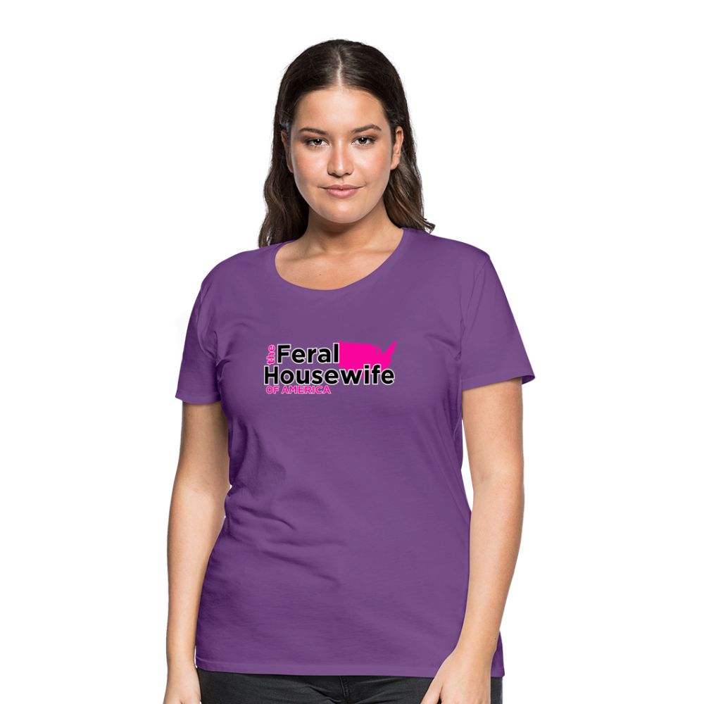 FERAL HOUSEWIFE Women’s Premium T-Shirt - purple