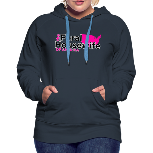 FERAL HOUSEWIFE Women’s Premium Hoodie - navy
