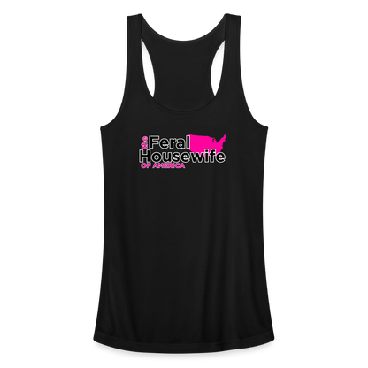 FERAL HOUSEWIFE Women’s Performance Racerback Tank Top - black