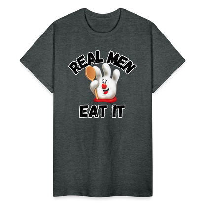 REAL MEN EAT IT Ultra Cotton Adult T-Shirt - deep heather