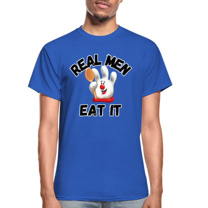 REAL MEN EAT IT Ultra Cotton Adult T-Shirt - royal blue