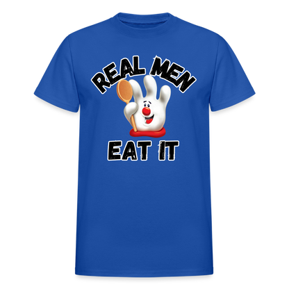 REAL MEN EAT IT Ultra Cotton Adult T-Shirt - royal blue