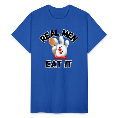 REAL MEN EAT IT Ultra Cotton Adult T-Shirt - royal blue