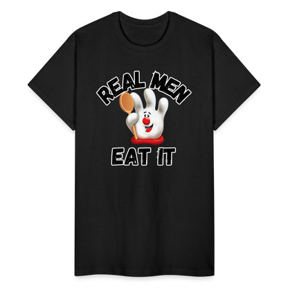 REAL MEN EAT IT Ultra Cotton Adult T-Shirt - black