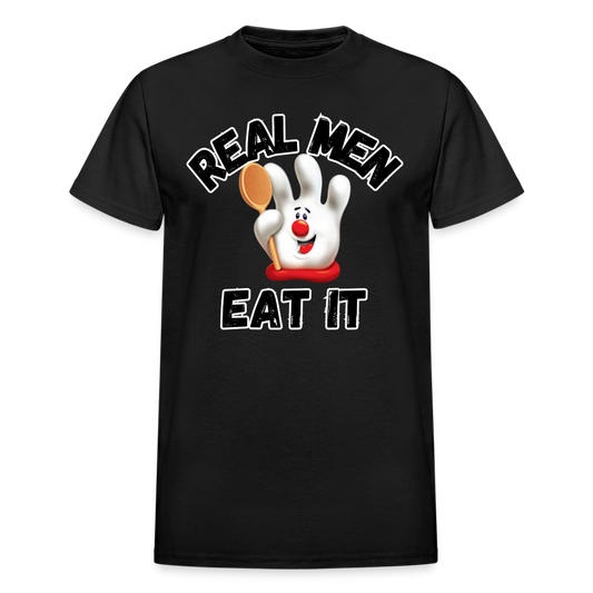 REAL MEN EAT IT Ultra Cotton Adult T-Shirt - black