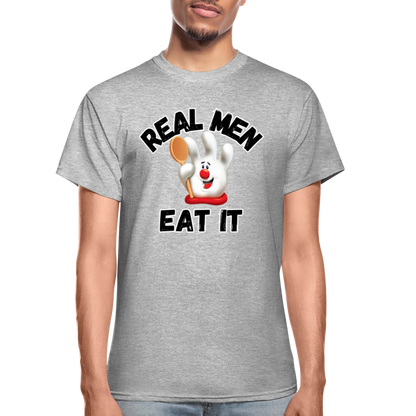 REAL MEN EAT IT Ultra Cotton Adult T-Shirt - heather gray
