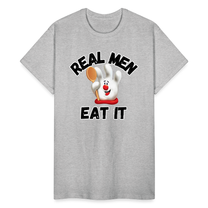 REAL MEN EAT IT Ultra Cotton Adult T-Shirt - heather gray