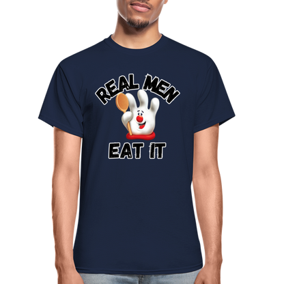 REAL MEN EAT IT Ultra Cotton Adult T-Shirt - navy