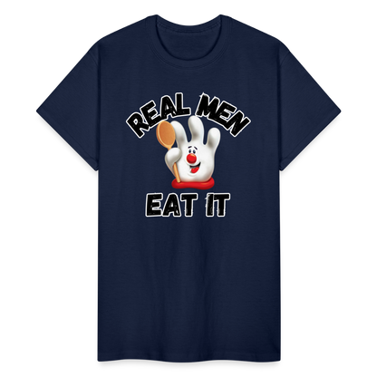 REAL MEN EAT IT Ultra Cotton Adult T-Shirt - navy