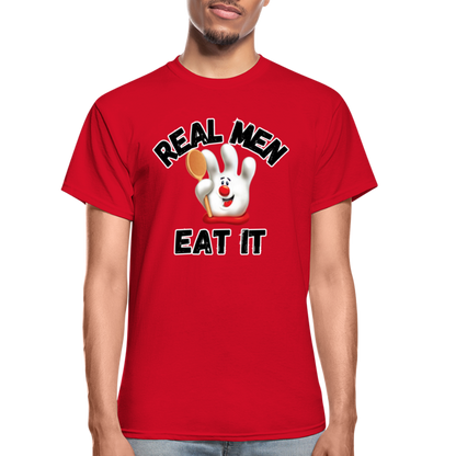 REAL MEN EAT IT Ultra Cotton Adult T-Shirt - red