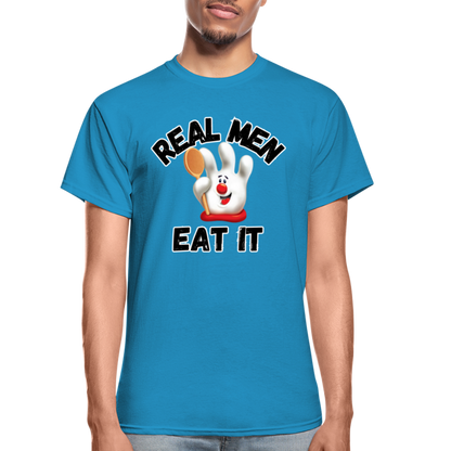 REAL MEN EAT IT Ultra Cotton Adult T-Shirt - turquoise