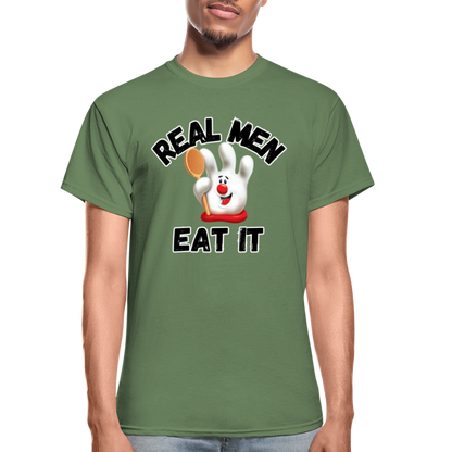 REAL MEN EAT IT Ultra Cotton Adult T-Shirt - military green