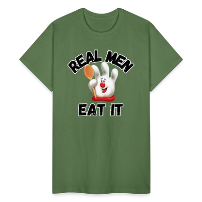 REAL MEN EAT IT Ultra Cotton Adult T-Shirt - military green