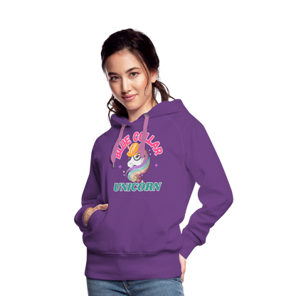 BLUE COLLAR UNICORN Women’s Premium Hoodie - purple 