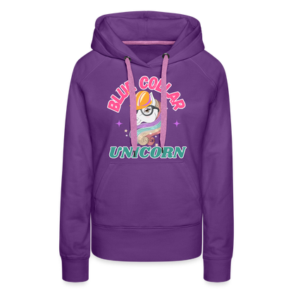 BLUE COLLAR UNICORN Women’s Premium Hoodie - purple 