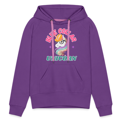 BLUE COLLAR UNICORN Women’s Premium Hoodie - purple 
