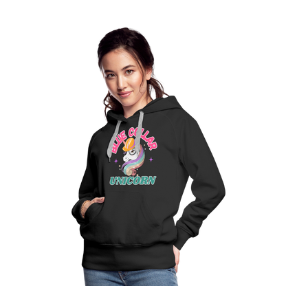 BLUE COLLAR UNICORN Women’s Premium Hoodie - black