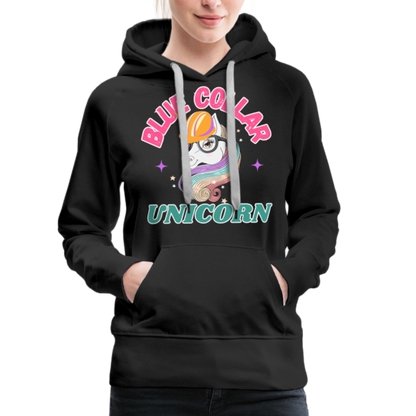 BLUE COLLAR UNICORN Women’s Premium Hoodie - black